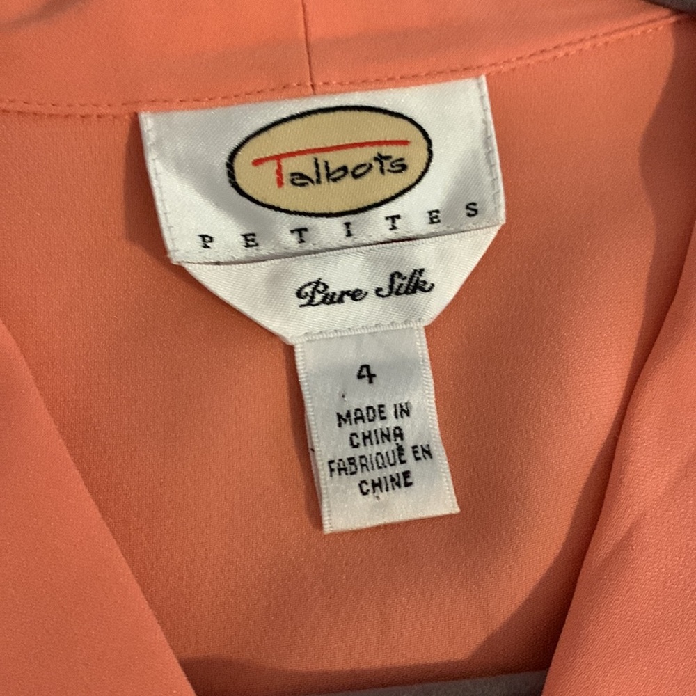 Talbots pure silk button down - Picture 2 of 5